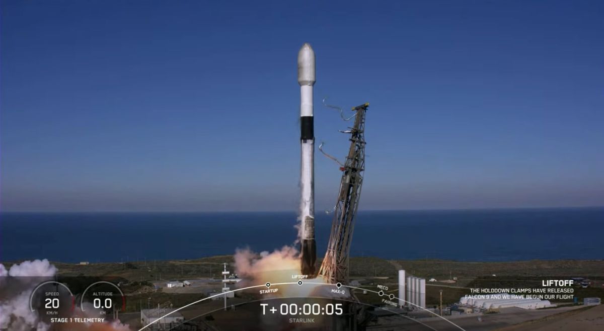 SpaceX lanza 50 satélites Starlink, aterrizando un barco en un barco en el mar