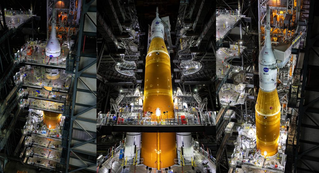 El cohete SLS Moon de la NASA está casi listo para su primer vuelo a la plataforma de lanzamiento