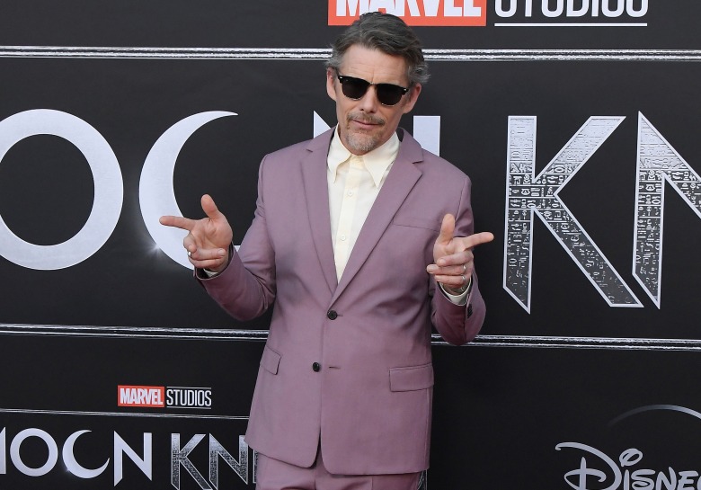 Ethan Hawke arrives at Marvel Studios' MOON KNIGHT Premiere held at the El Capitan Theater in Hollywood, CA on Tuesday, ​March 22, 2023. (Photo By Sthanlee B. Mirador/Sipa USA)(Sipa via AP Images)