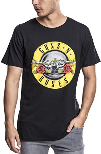 Guns N Roses Mujer Bullet Logo Camiseta Lavada