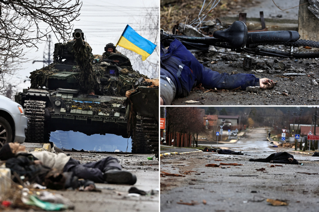 El alcalde de una ciudad ucraniana dijo que los cuerpos de los civiles estaban "esparcidos"
