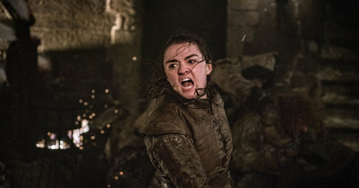 Maisie Williams se enfada con Arya Stark en Juego de Tronos