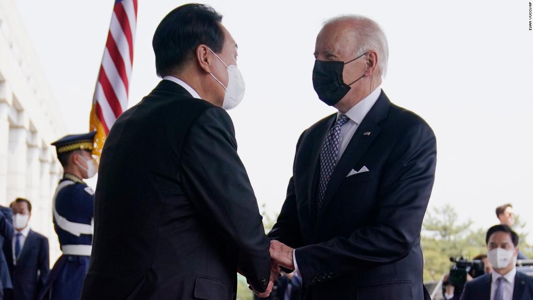Biden tiene la intención de concluir su escala en Corea del Sur en su primer viaje a Asia como presidente visitando las fuerzas estadounidenses.