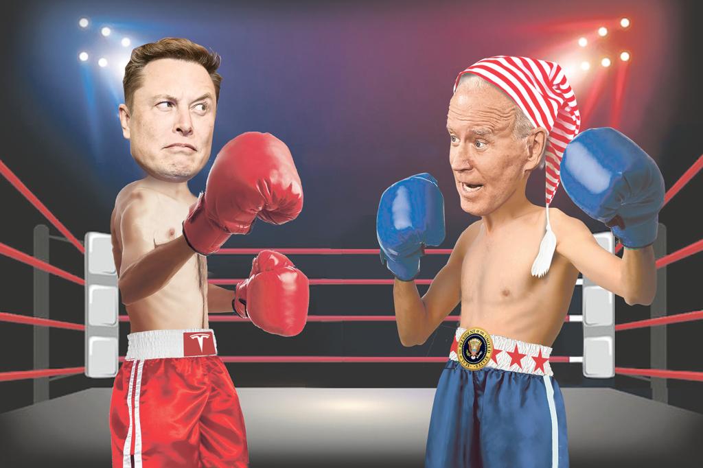 Joe Biden y Elon Musk en una guerra de palabras sobre el estado de la economía estadounidense