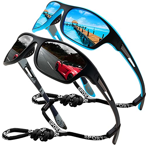 IGnaef Gafas de sol deportivas polarizadas para hombres para esquiar y correr superligeras 