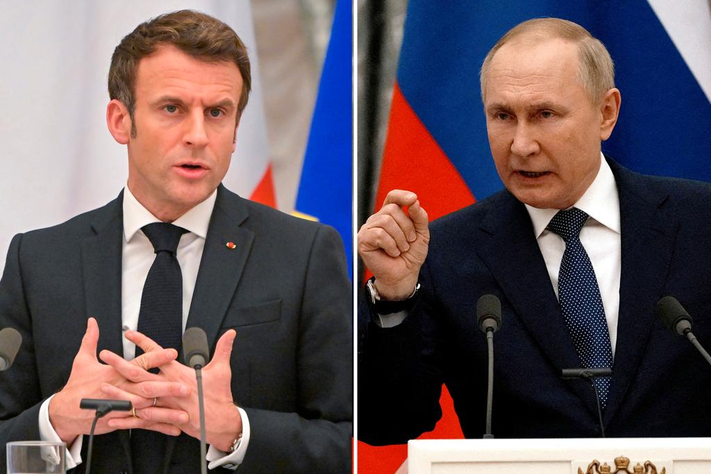Una llamada filtrada revela un intercambio de disparos entre Putin y Macron