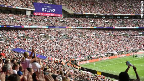 Fue un récord de asistencia para la final del Campeonato de Europa, masculino o femenino, en Wembley el domingo.