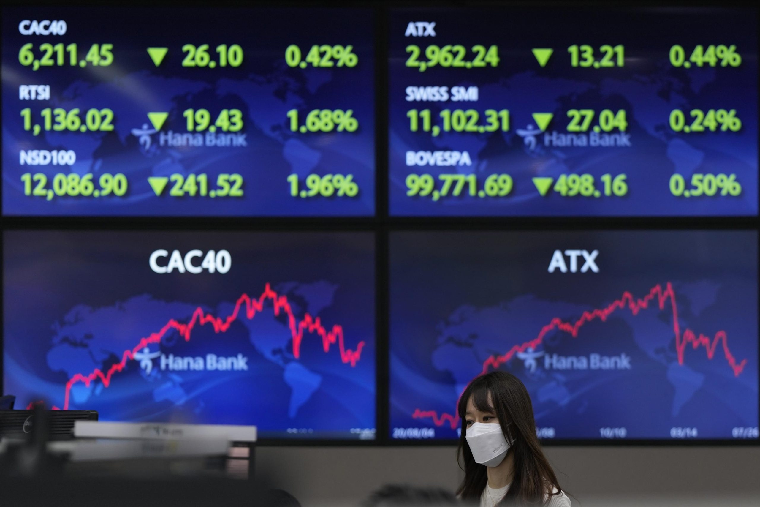Las bolsas asiáticas siguen a Wall Street antes de una posible subida de tipos en EE.UU.