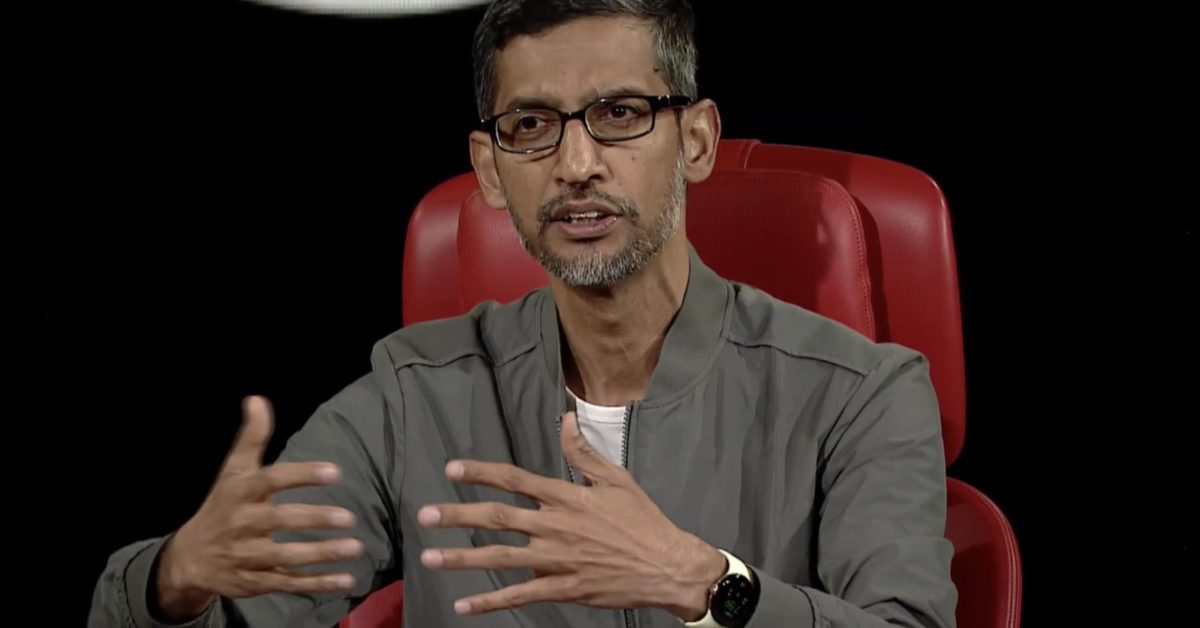 Aquí está Sundar Pichai usando el Google Pixel Watch