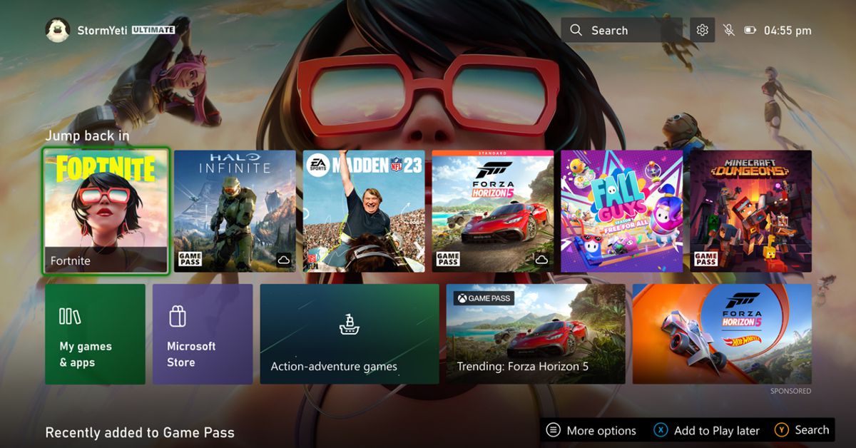 Nueva interfaz de usuario de Xbox Home: Microsoft comienza a probar los cambios en el tablero de Xbox 2023