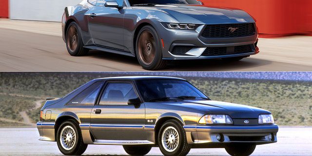 El Mustang V-8 2024 comparte su cilindrada de 5.0 litros con Fox Body.