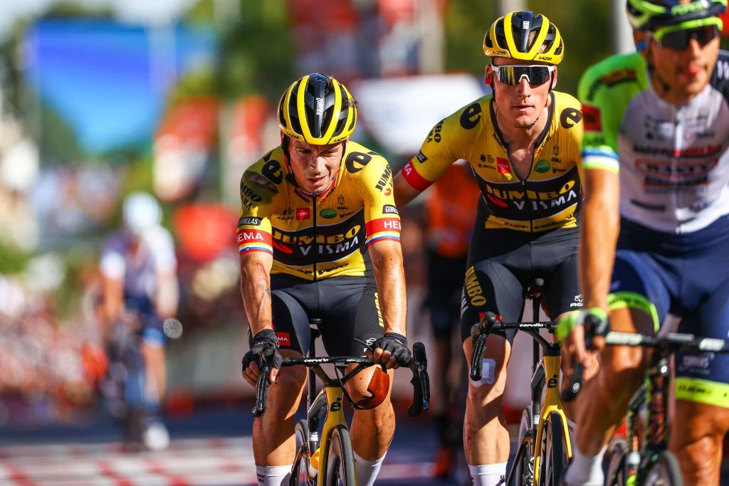 Slovenian Primoz Roglic of JumboVisma pictured after stage 16 of the 2022 edition of the Vuelta a Espana Tour of Spain cycling race from Sanlucar de Barrameda to Tomares 1894 km Spain Tuesday 06 September 2022 BELGA PHOTO DAVID PINTENS Photo by DAVID PINTENS BELGA MAG Belga via AFP Photo by DAVID PINTENSBELGA MAGAFP via Getty Images