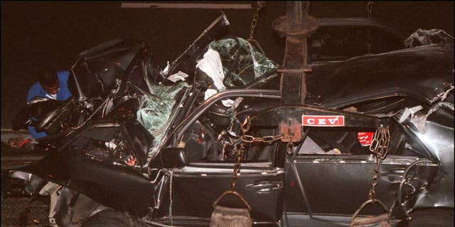 El accidente automovilístico de la princesa Diana en agosto de 1997.