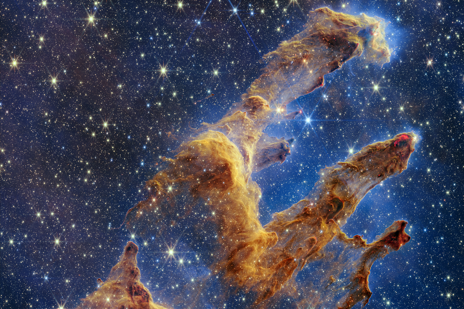 Pillars of Creation captured by James Webb Space Telescope NIRCam