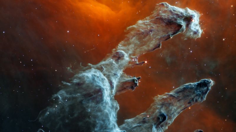 Figuras fantasmales de los Pilares de la Creación aparecen en una nueva imagen del Telescopio Webb