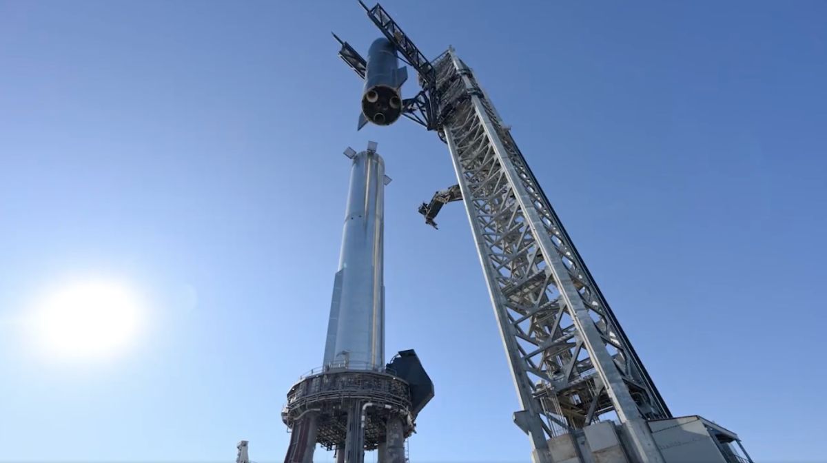 Mira el megacohete SpaceX Stack Starship con 'palillos' (video)