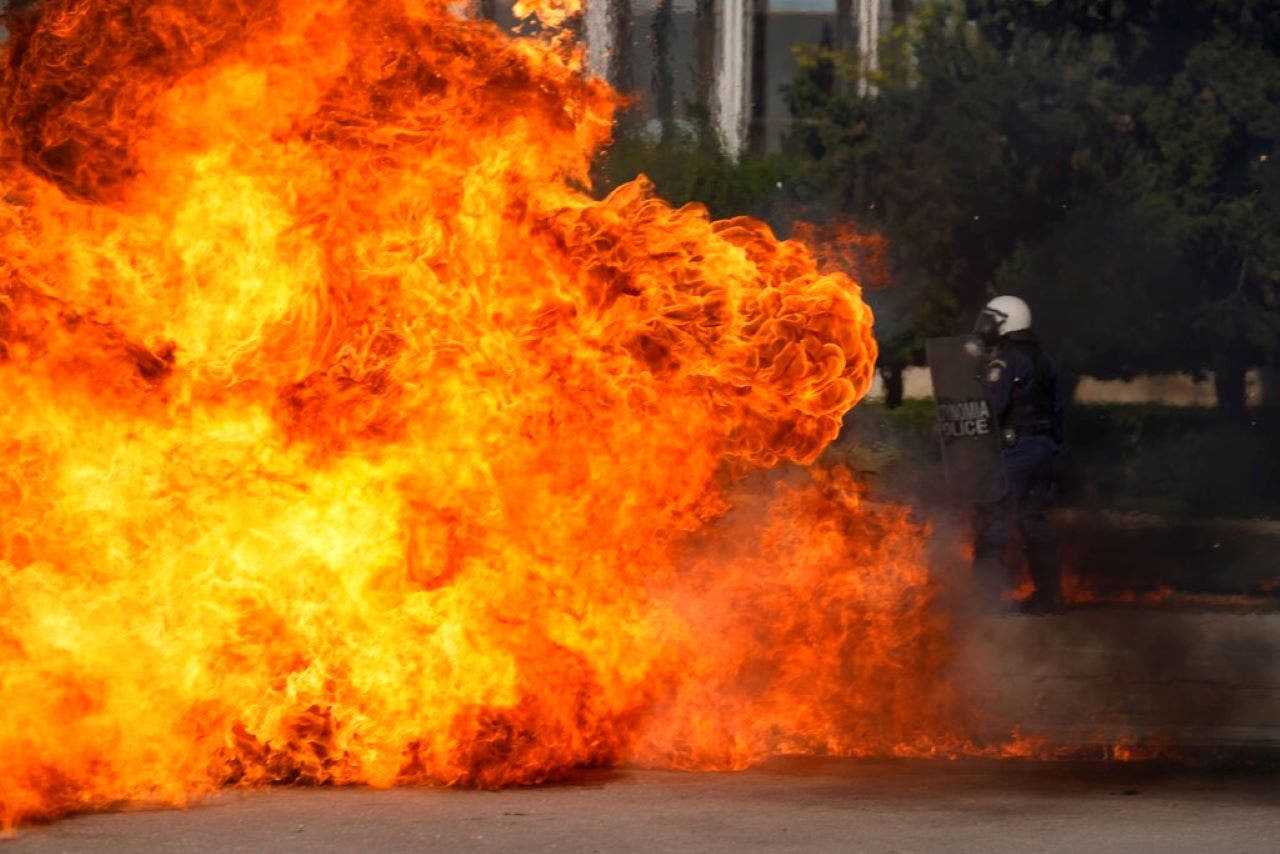 Protests turned violent in Greece over growing price hikes.