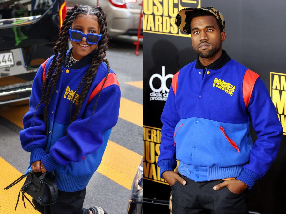 Kim Kardashian tuvo que comprar en línea una de las chaquetas vintage de Kanye West para dársela a su hija, North West