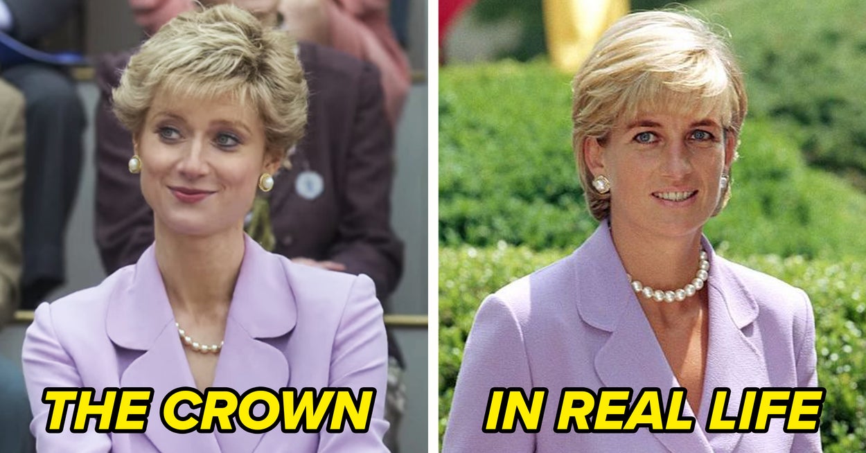 La ropa de la princesa Diana en exhibición vs.  La vida real