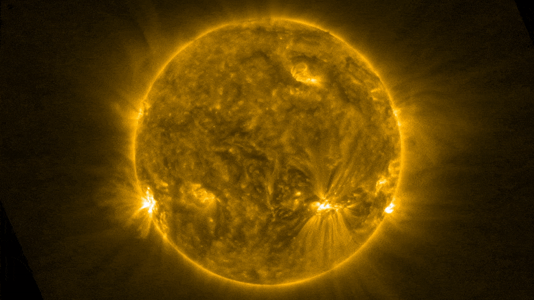 Observe cómo una anguila solar se desliza por la superficie del sol, a 380 000 millas por hora