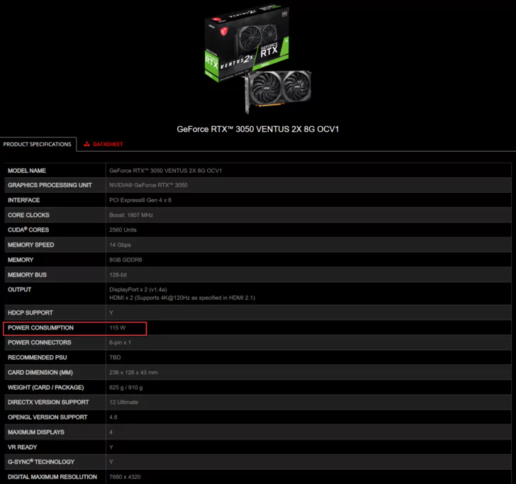 NVIDIA GeForce RTX 3050 obtiene una GPU Ampere GA107, el mismo rendimiento con 15 W menos de energía1