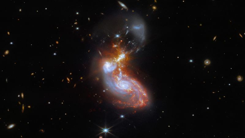 La danza de las galaxias fusionadas capturada en la nueva imagen del Telescopio Webb