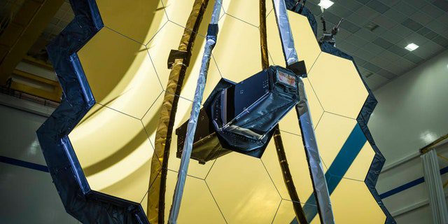 Telescopio espacial James Webb visto el 5 de marzo de 2020. 