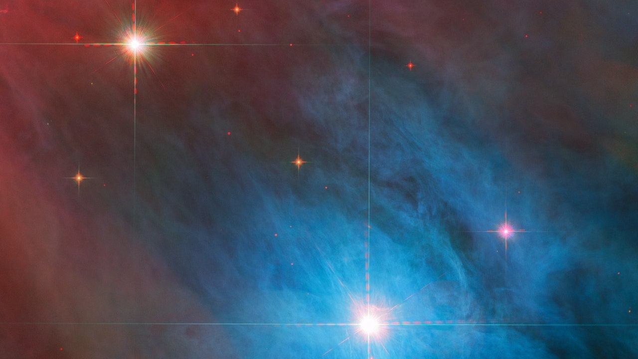 Hubble captura un impresionante dúo de estrellas en la Nebulosa de Orión, a 1450 años luz de distancia
