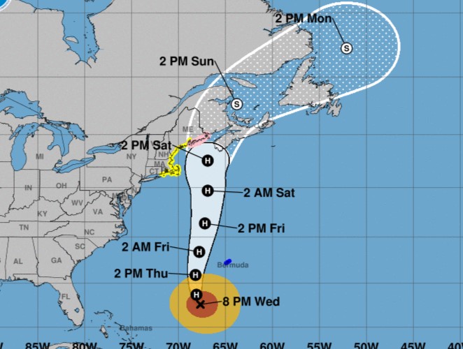 Alertas de huracanes y marejadas ciclónicas para Nueva Inglaterra antes de Lee