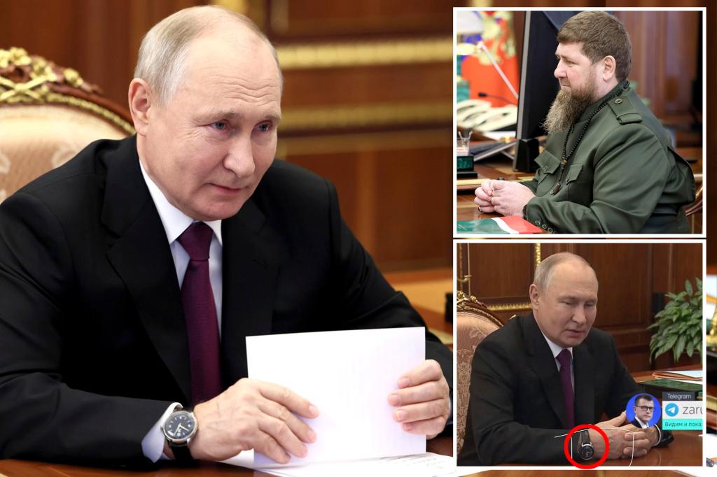 Ucrania acusa a Putin de fingir una reunión con el "enfermo" Kadyrov