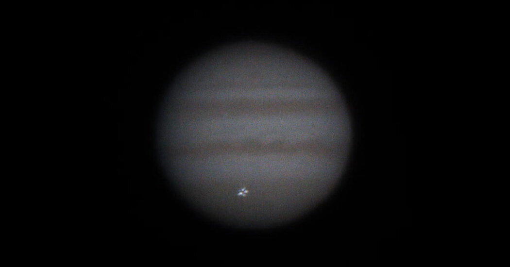 Una bola de fuego chocó con Júpiter y los astrónomos pudieron grabarlo en video