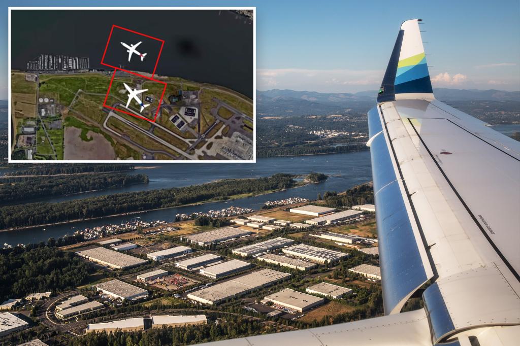 El avión se dirige hacia otra ruta de vuelo cerca del aeropuerto de Portland.