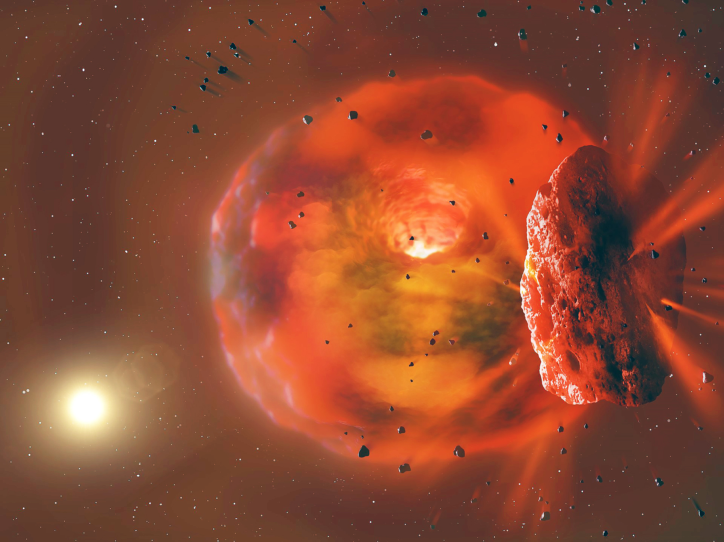 Efectos de una colisión planetaria masiva vistos por primera vez • Earth.com