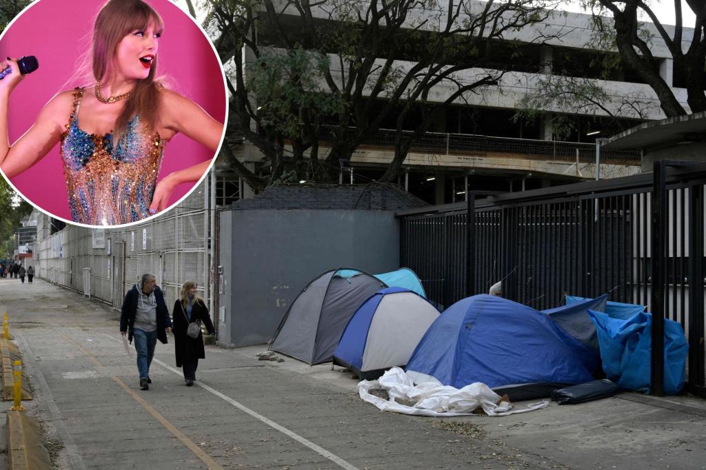 Fanáticos de Taylor Swift en Argentina acampan desde hace meses en el estadio