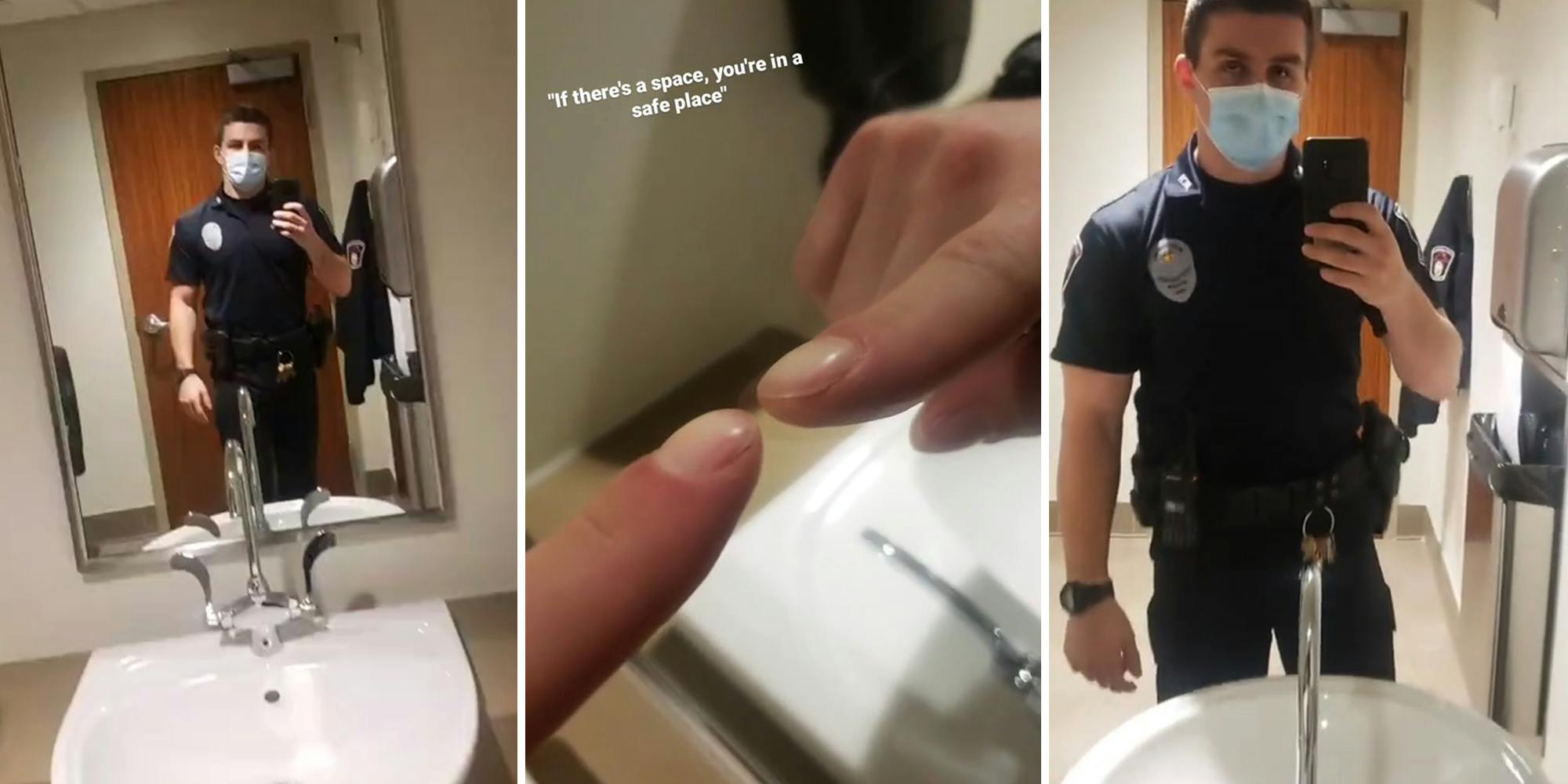 Un policía revela un truco de detección de espejos bidireccionales