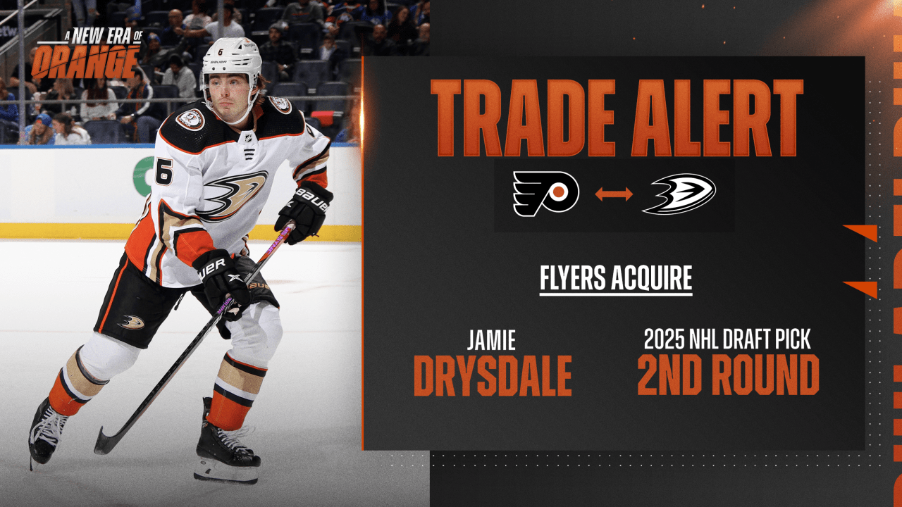 COMERCIO: Los Flyers adquieren a Jamie Drysdale y una selección de segunda ronda en el Draft de la NHL 2025 de Anaheim a cambio de Cutter Gauthier