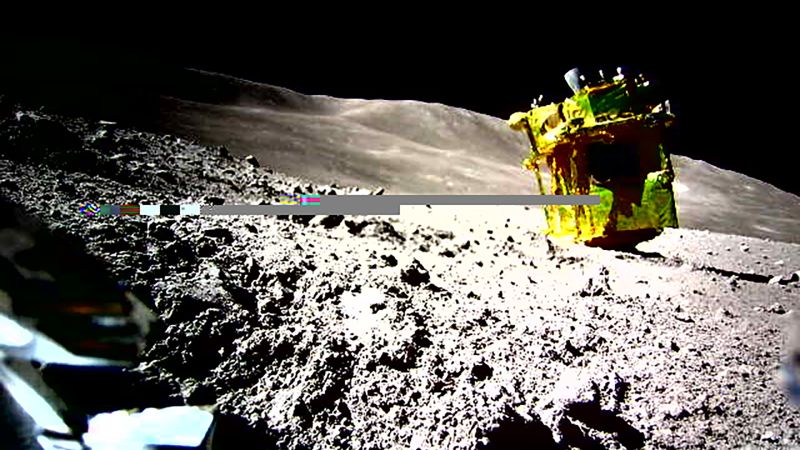 El "francotirador lunar" japonés aterriza a 55 metros del objetivo lunar