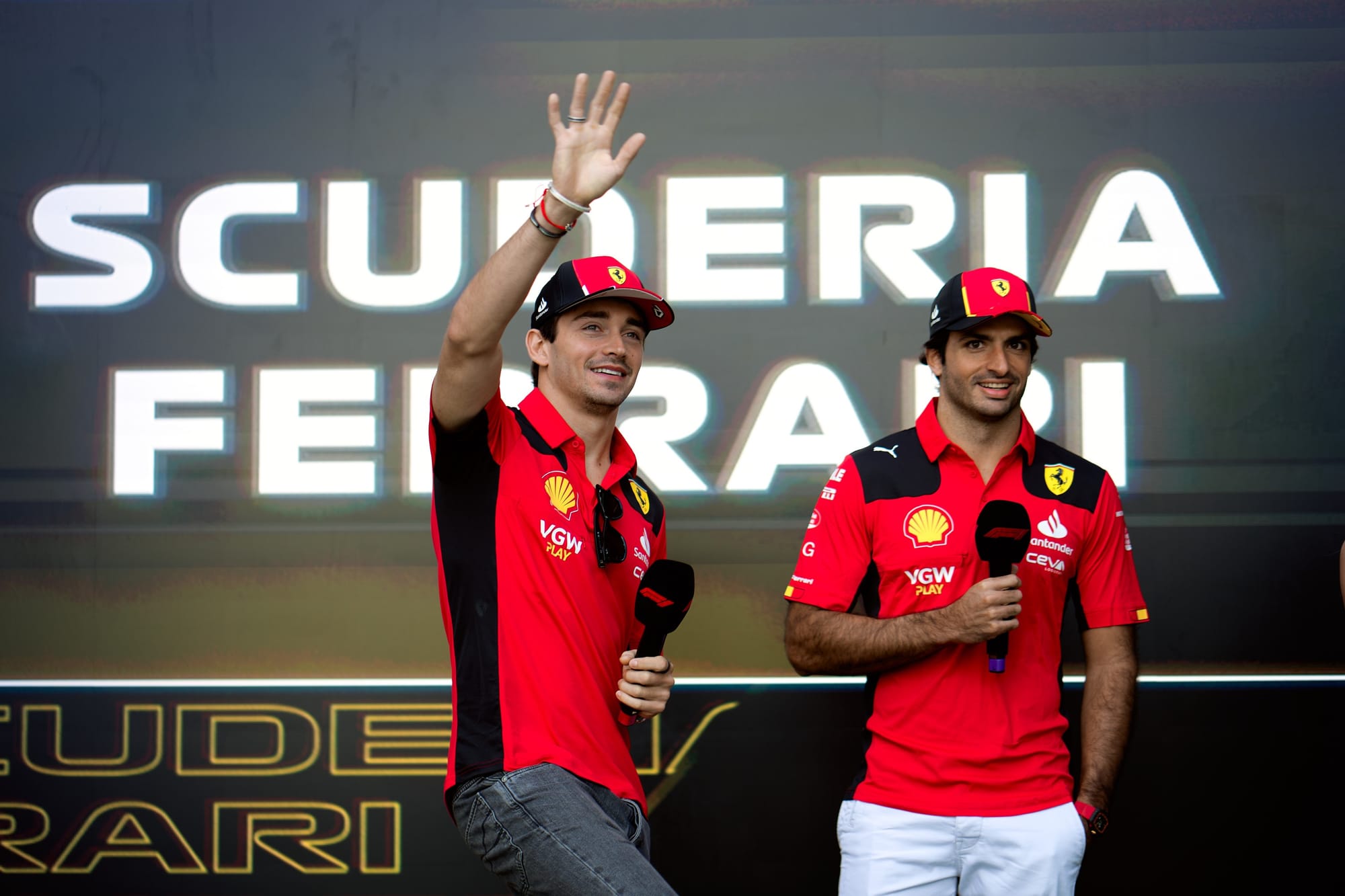 Charles Leclerc y Carlos Sainz, Ferrari, Fórmula 1