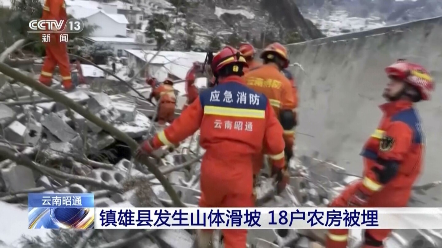 Un desprendimiento de tierra en una zona montañosa del suroeste de China sepulta a 47 personas