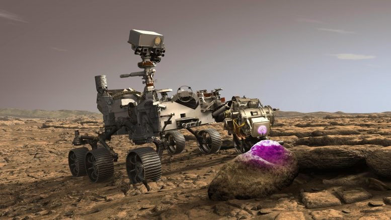 Perseverance Mars Rover de la NASA usando PIXL