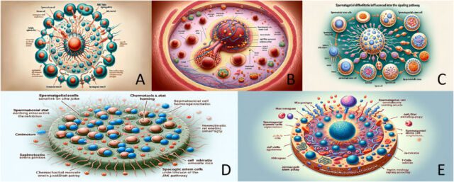 Se supone que la Figura 3 ilustra la regulación de las propiedades biológicas de las células madre espermatogénicas mediante la vía de señalización JAK/STAT.