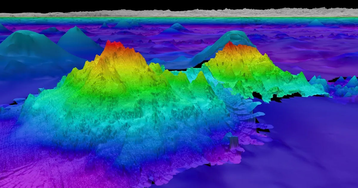 Los científicos quedaron desconcertados después de encontrar 4 montañas gigantes acechando bajo el océano